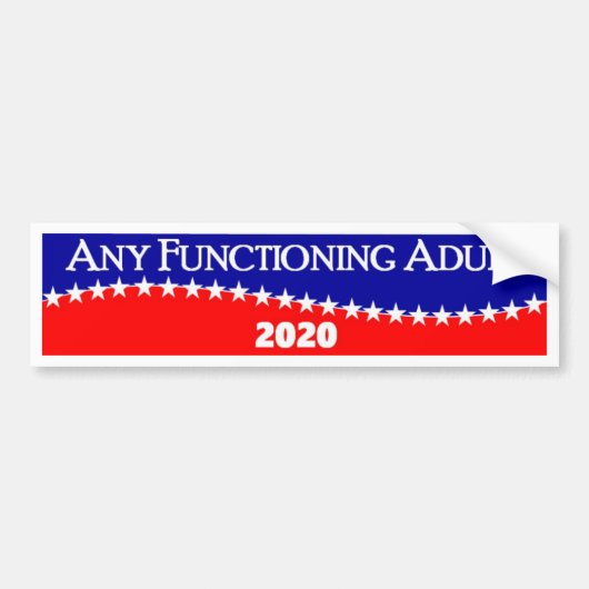 Alle werkende volwassenen 2020 bumpersticker (Voorkant)