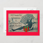 Alle wil ik voor Kerstmis/Cabana het briefkaart (Voorkant / Achterkant)