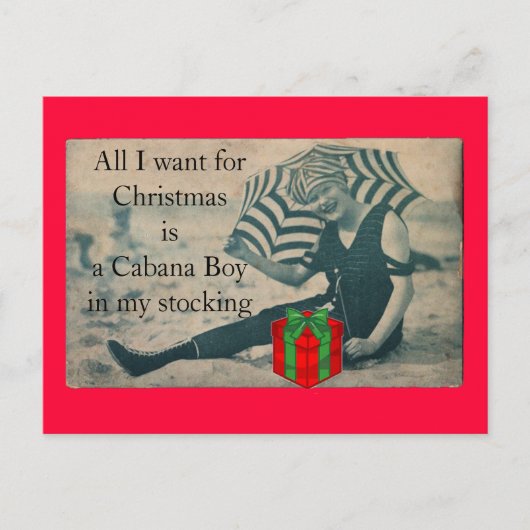 Alle wil ik voor Kerstmis/Cabana het briefkaart (Voorkant)