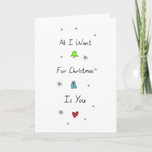 alle wil ik voor Kerstmis Feestdagen Kaart