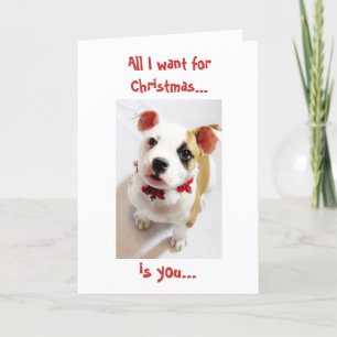 Alle wil ik want Kerstmis… u is Feestdagen Kaart