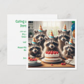 Alle wilde wezens roepen! Wasbeer verjaardag Kaart (Voorkant / Achterkant)