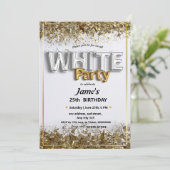 Alle witte affaire of feestuitnodiging kaart (Staand voorkant)