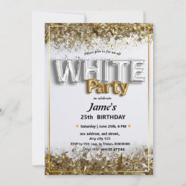 Alle witte affaire of feestuitnodiging kaart