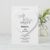 Alle witte affaire of feestuitnodiging kaart (Staand voorkant)
