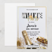 Alle witte affaire of feestuitnodiging kaart (Voorkant / Achterkant)