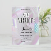 Alle witte affaire of feestuitnodiging kaart (Staand voorkant)