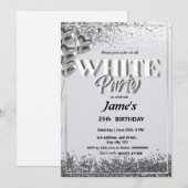 Alle witte affaire of feestuitnodiging kaart (Voorkant / Achterkant)