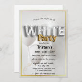 Alle witte affaire of partij kaart (Voorkant / Achterkant)