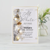 Alle witte affaire of partij kaart (Staand voorkant)