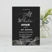 Alle witte affaire of partij kaart (Staand voorkant)