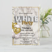 Alle witte affaire of partij kaart (Staand voorkant)