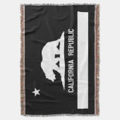 Alle witte kali vlag Woven Throw Blanket Deken (Voorkant Verticaal)