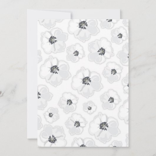 Alle witte Uitnodiging van het Baby shower (Achterkant)