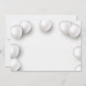 Alle witte verjaardagsfeest een nacht in witte fot kaart (Achterkant)