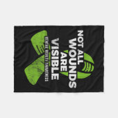 Alle wonden zichtbaar mentaal gezondheidsbewustzij fleece deken (Voorkant (Horizontaal))