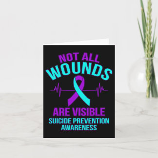 Alle wonden zijn zichtbaar Happy Suicide Awareness Kaart