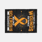 Alle wonden zijn zichtbaar multiple sclerose fleece deken (Voorkant (Horizontaal))