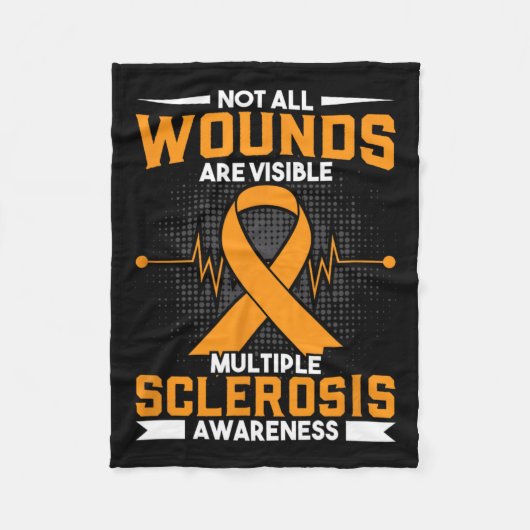 Alle wonden zijn zichtbaar multiple sclerose fleece deken (Voorkant)