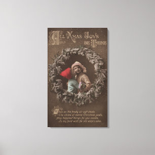 Alle XMAS Joys zijn ThineLittle Kinder Kissers Canvas Afdruk