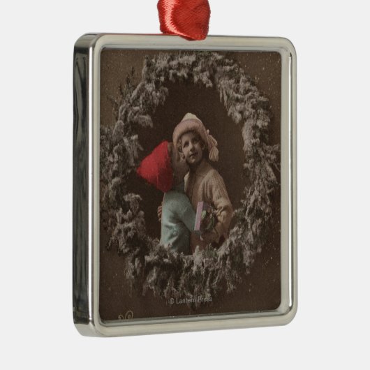 Alle XMAS Joys zijn ThineLittle Kinder Kissers Metalen Ornament (Rechts)