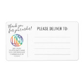 Alle zakelijke Logo die tekst verzenden Etiket (Voorkant)