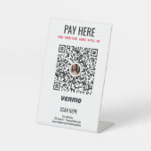 Alle zakelijke venmo's betalen hier voetsporen reclamebord met voetstuk (Voorkant)