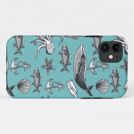 Alle Zee Patroon Case-Mate iPhone Case (Achterkant (horizontaal))