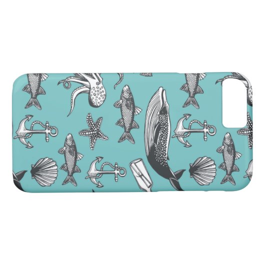 Alle Zee Patroon Case-Mate iPhone Case (Achterkant (Horizontaal))