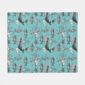 Alle Zee Patroon Fleece Deken (Voorkant (Horizontaal))