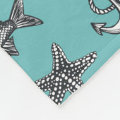 Alle Zee Patroon Fleece Deken (Hoek)