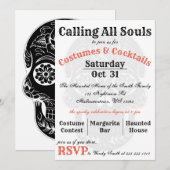 Alle zielen oproepen... Uitnodiging voor Halloween (Voorkant / Achterkant)