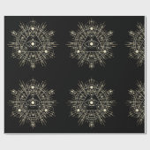 Alle zien Eye gothic Occult Witch Dark Gothic Gold Cadeaupapier (Vlak)