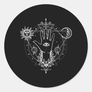 Alle zien Eye Mystic Blackcraft Ronde Sticker