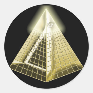 Alle zien Eye Pyramid Sticker