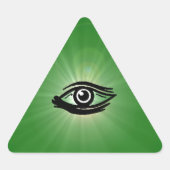 Alle Zien Eye Triangle Sticker (Voorkant)