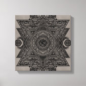 Alle Zien Oog In Heilige Geometrie Tekening Canvas Afdruk (Voorkant)