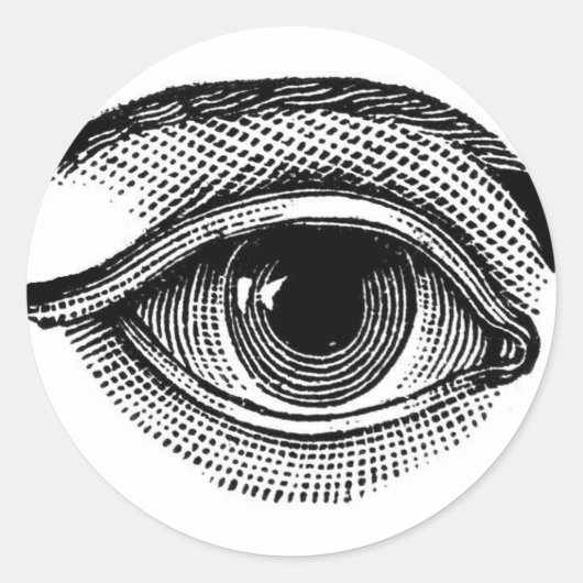 Alle Zien Oog Ronde Sticker (Voorkant)