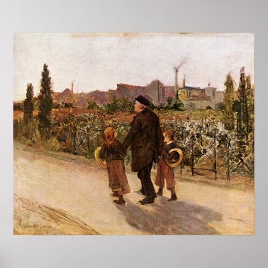 Alle zigeunerdag door Jules Bastien-Lepage Poster (Voorkant)