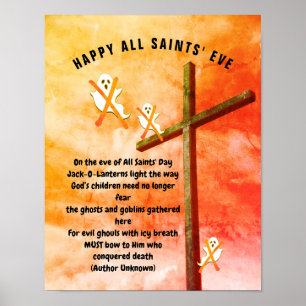 ALLE ZINES DENKEN Christelijke Halloween Poster