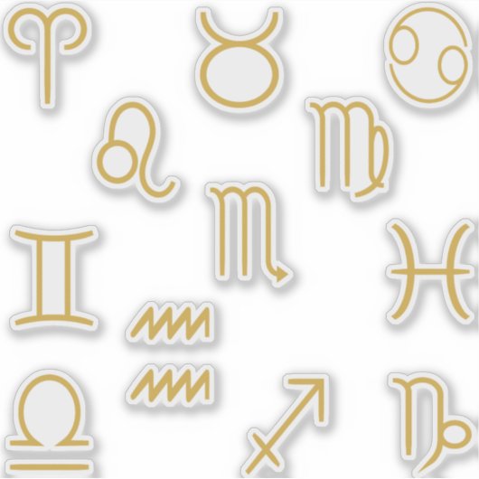 Alle Zodiac symbolen set pack Sticker (Voorkant)