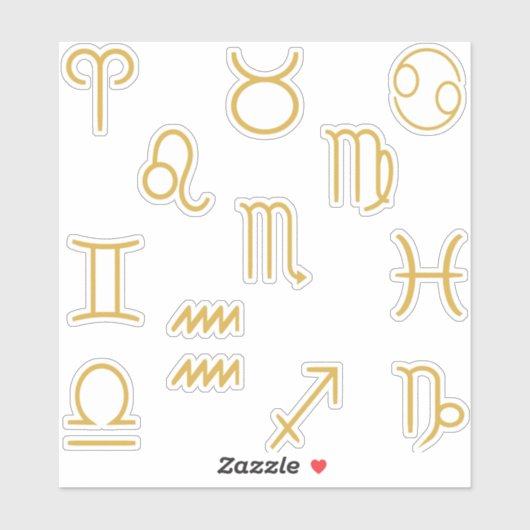Alle Zodiac symbolen set pack Sticker (Vel)