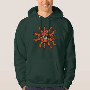 Alle zon-zien paddenstoel stralen hoodie