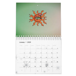 Alle zon-zien paddenstoel stralen kalender