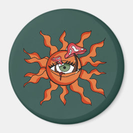 Alle zon-zien paddenstoel stralen magneet