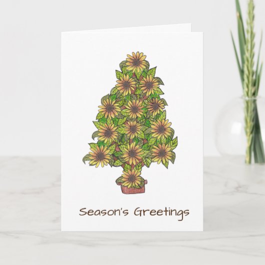 Alle zonnebloemen feestkaart vieren feestdagen kaart (Voorkant)