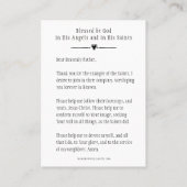 ALLE ZUIVERE DAG PRAYER CELEBRATION HOLY KAARTEN PLAATSKAARTJE (Achterkant)