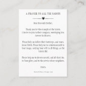 ALLE ZUIVERE DAG PRAYER CELEBRATION HOLY KAARTEN PLAATSKAARTJE (Achterkant)