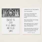 ALLE ZUIVERE DAG PRAYER CELEBRATION HOLY KAARTEN VISITEKAARTJE (Voorkant /achterkant)