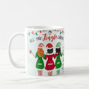 Alle zusters met kerstmis voor de Jingle Dames Koffiemok